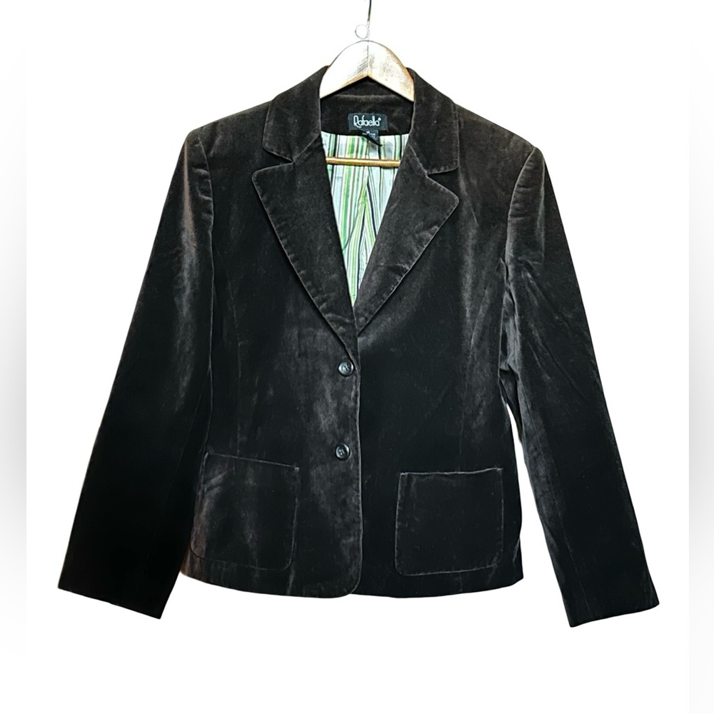 Rafaella Brown Velvety Blazer Women’s Size 14.